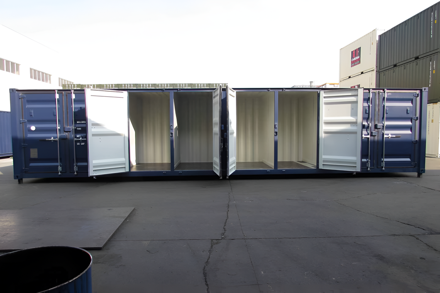 Conteneur maritime 40 pieds à 8 portes latérales
