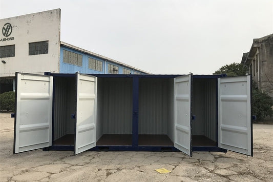 Conteneur de stockage 20 pieds avec 4 doubles portes latérales