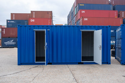 Conteneur de stockage 20 pieds avec 2 portes d'accès
