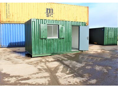 Bureau aménagé en conteneur maritime 15 pieds