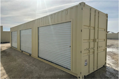 Conteneur de stockage 40 pieds High Cube avec portes sectionnelles