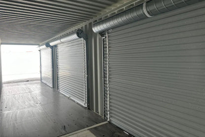 Conteneur de stockage 40 pieds High Cube avec portes sectionnelles