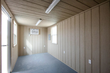 Bureau conteneur 20 pieds avec salle de bain intégrée