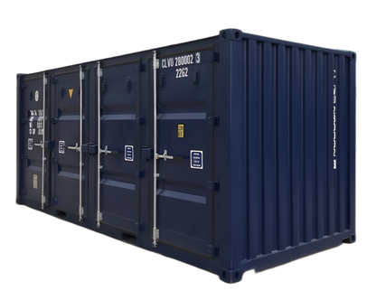 Conteneur de stockage 20 pieds avec 4 doubles portes latérales