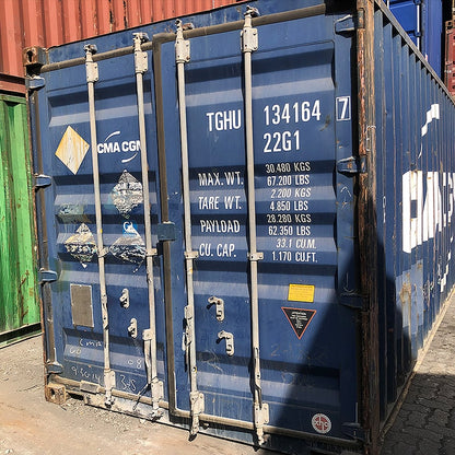 Conteneur maritime 20' bleu usagé - CMA CGM - Classe A (CW)
