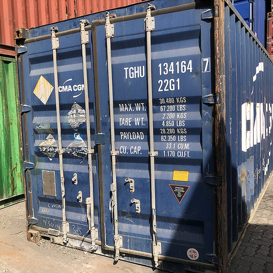 Conteneur maritime 20' bleu usagé - CMA CGM - Classe A (CW)