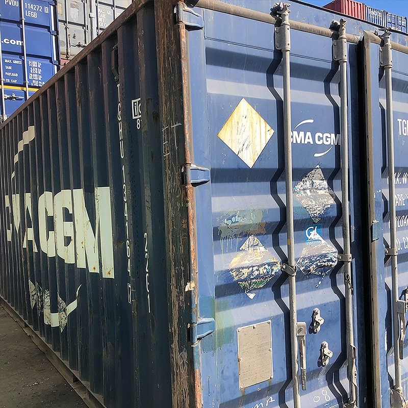 Conteneur maritime 20' bleu usagé - CMA CGM - Classe A (CW)